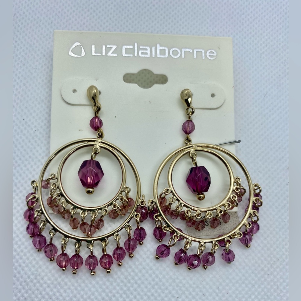 Vintage NOS Liz Claiborne Bohemian Chandelier Dangle Earrings